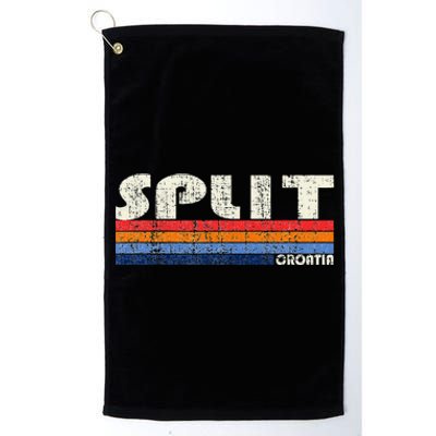 Retro Vintage 70s 80s Style Split Croatia Platinum Collection Golf Towel