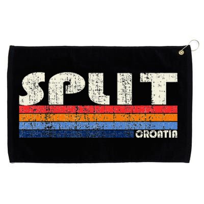 Retro Vintage 70s 80s Style Split Croatia Grommeted Golf Towel