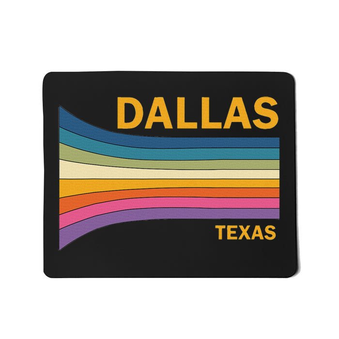 Retro Vintage 70s Dallas Texas Mousepad