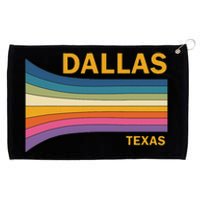 Retro Vintage 70s Dallas Texas Grommeted Golf Towel