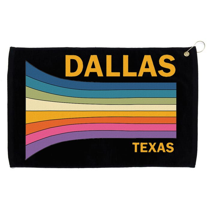 Retro Vintage 70s Dallas Texas Grommeted Golf Towel