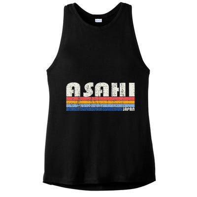 Retro Vintage 70s 80s Style Asahi Japan Ladies PosiCharge Tri-Blend Wicking Tank