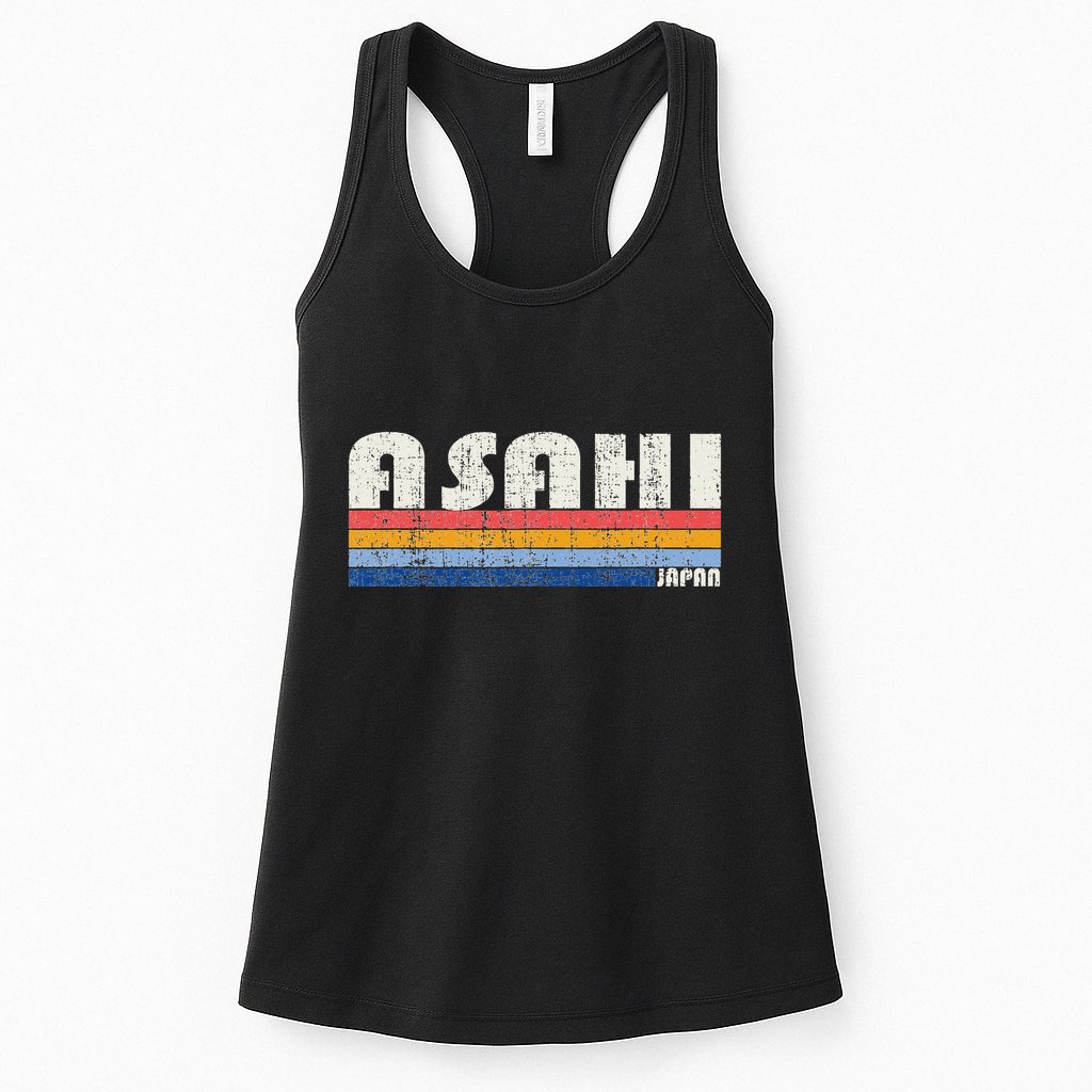 Retro Vintage 70s 80s Style Asahi Japan Womens Tank Top