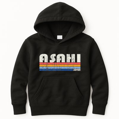 Retro Vintage 70s 80s Style Asahi Japan Kids Hoodie