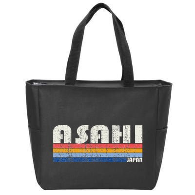 Retro Vintage 70s 80s Style Asahi Japan Zip Tote Bag