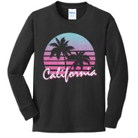 Retro Vintage 70s 80s Throwback Surf California Kids Long Sleeve Shirt