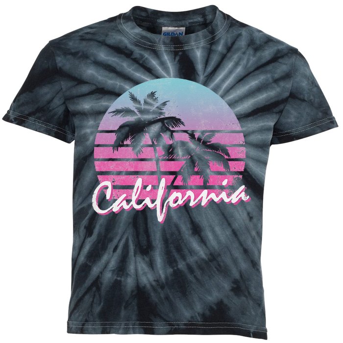 Retro Vintage 70s 80s Throwback Surf California Kids Tie-Dye T-Shirt