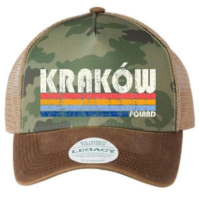 Retro Vintage 70s 80s Style KrakóW Poland Legacy Tie Dye Trucker Hat