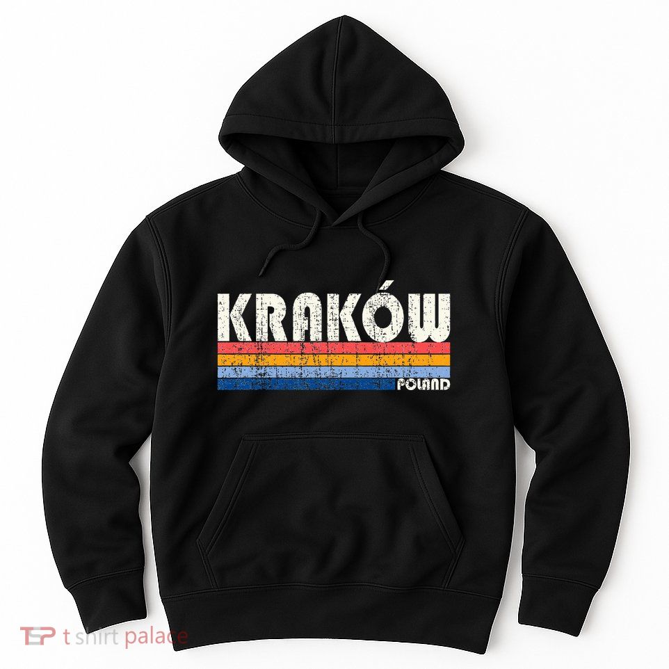 Retro Vintage 70s 80s Style KrakóW Poland Hoodie