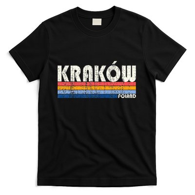 Retro Vintage 70s 80s Style KrakóW Poland T-Shirt