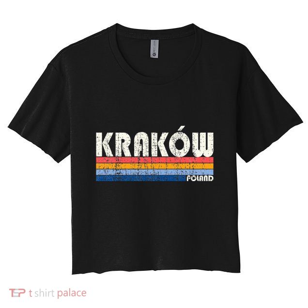 Retro Vintage 70s 80s Style KrakóW Poland Crop Top
