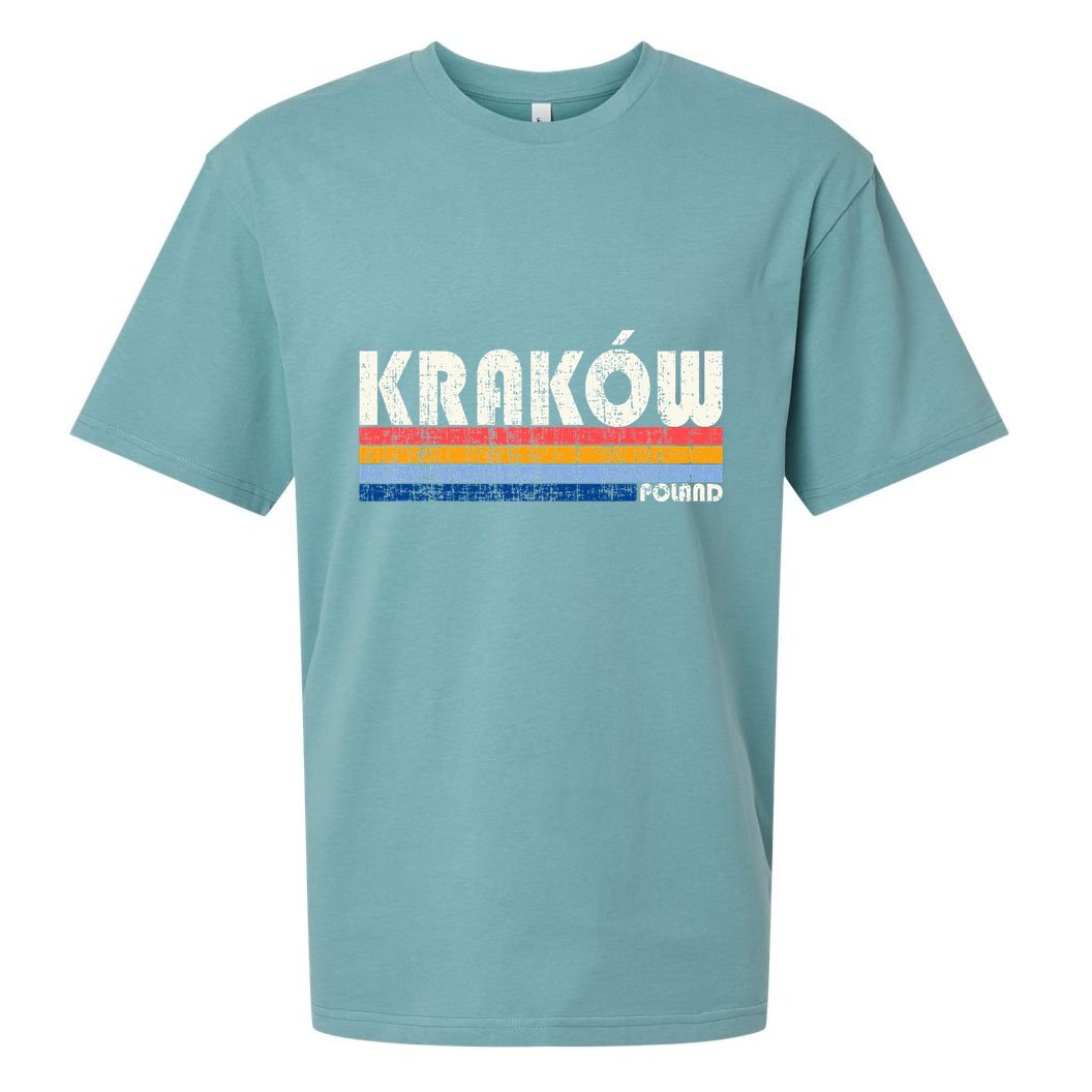 Retro Vintage 70s 80s Style KrakóW Poland Sueded Cloud Jersey T-Shirt