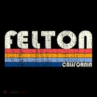 Retro Vintage 70s 80s Style Felton Ca Tall T-Shirt