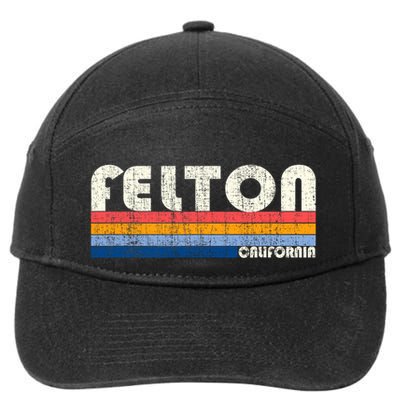 Retro Vintage 70s 80s Style Felton Ca 7-Panel Snapback Hat