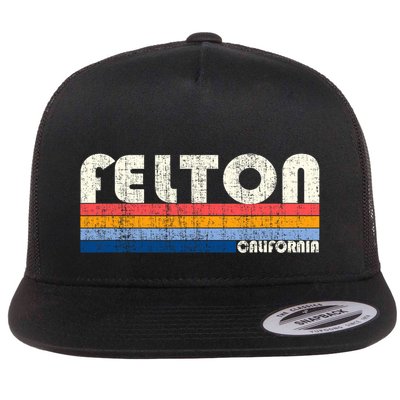 Retro Vintage 70s 80s Style Felton Ca Flatbill Hat