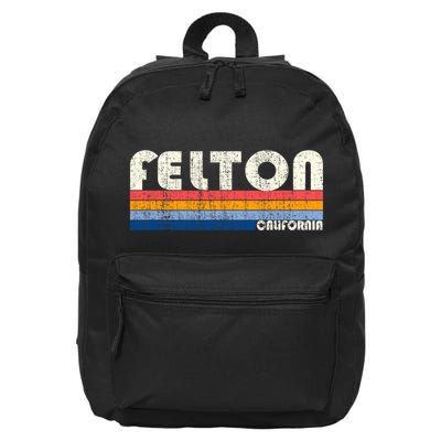 Retro Vintage 70s 80s Style Felton Ca 16 in Basic Backpack