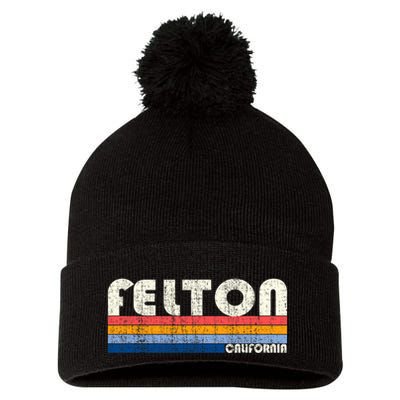 Retro Vintage 70s 80s Style Felton Ca Pom Pom 12in Knit Beanie