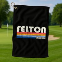 Retro Vintage 70s 80s Style Felton Ca Golf Towel