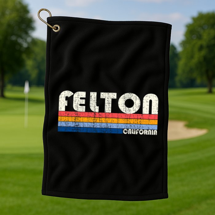 Retro Vintage 70s 80s Style Felton Ca Golf Towel