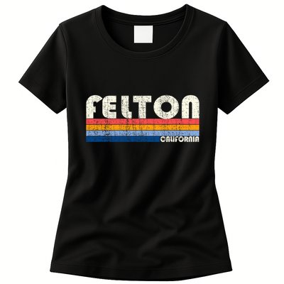 Retro Vintage 70s 80s Style Felton Ca Womens T-Shirt