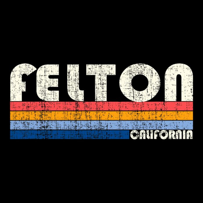 Retro Vintage 70s 80s Style Felton Ca Womens T-Shirt