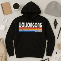 Retro Vintage 70s 80s Style Wollongong Australia Hoodie