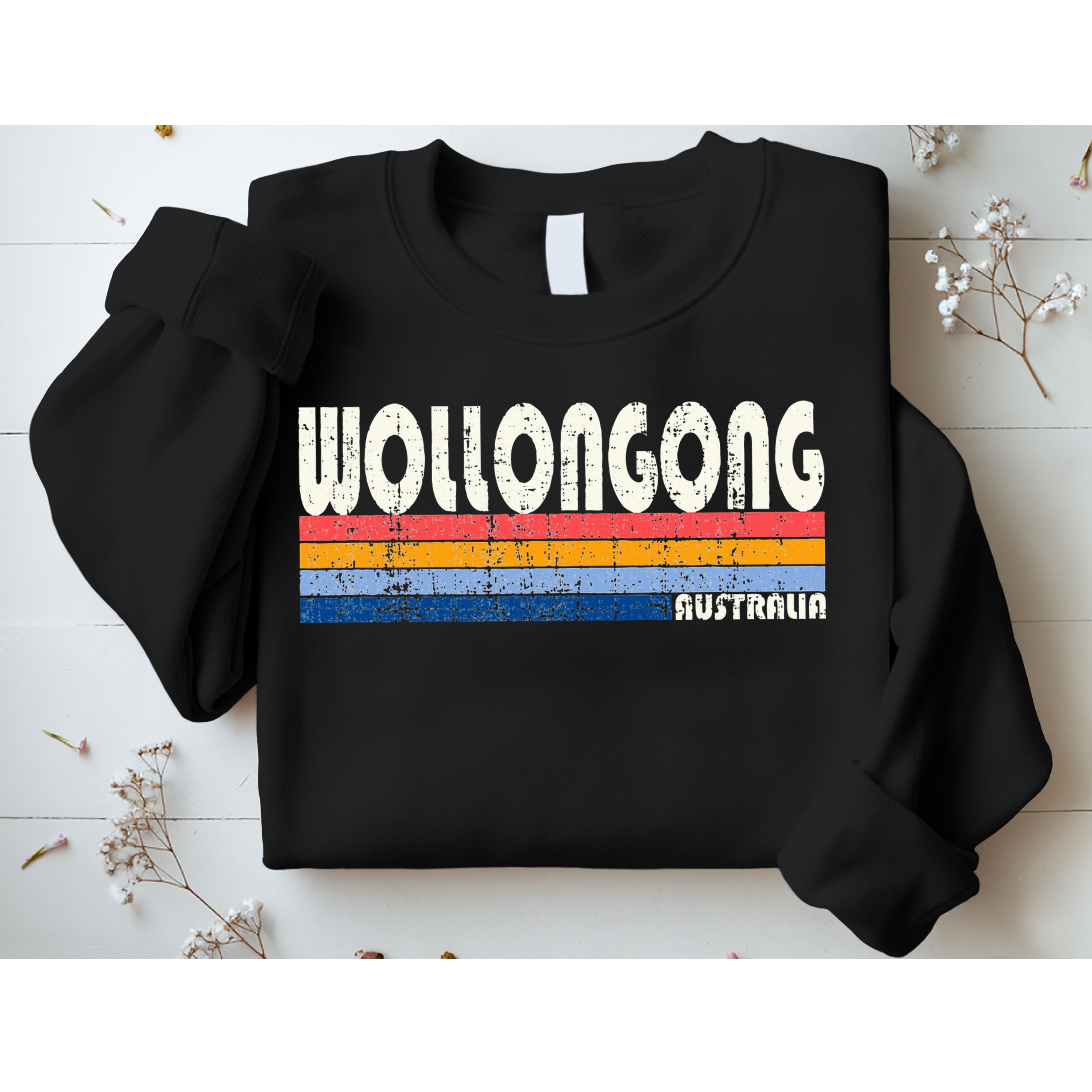 Retro Vintage 70s 80s Style Wollongong Australia Sweatshirt