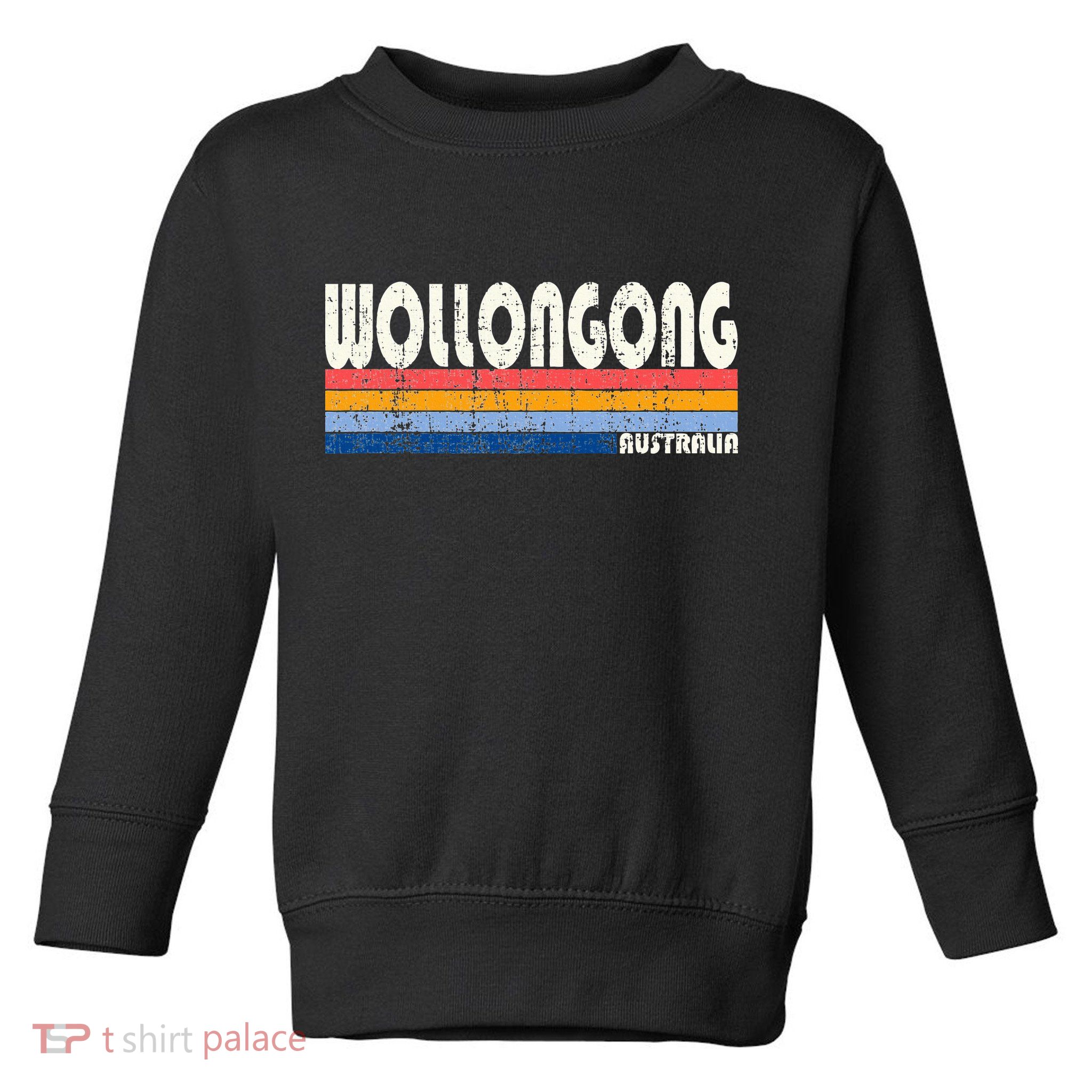 Retro Vintage 70s 80s Style Wollongong Australia Toddler Sweatshirt