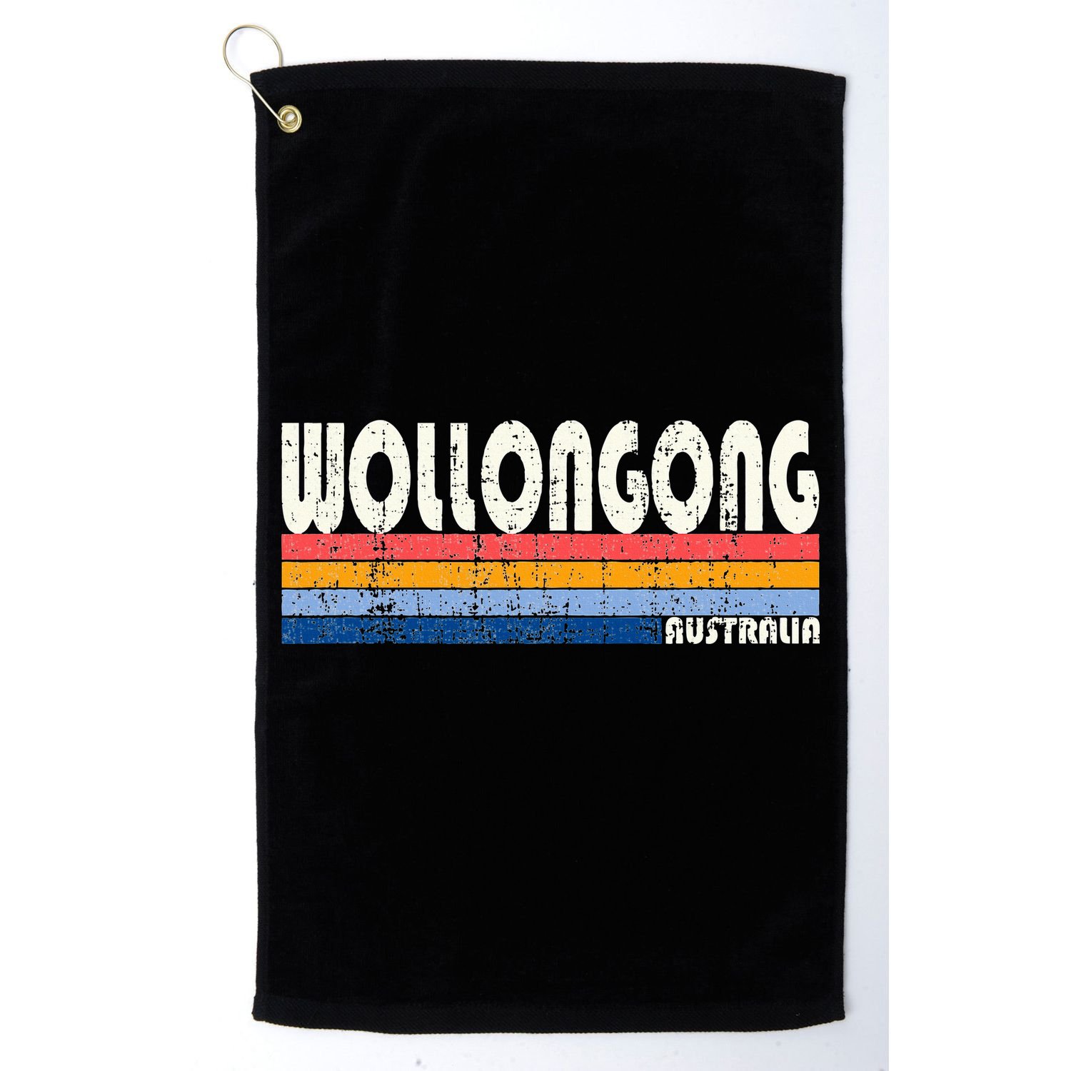 Retro Vintage 70s 80s Style Wollongong Australia Golf Towel
