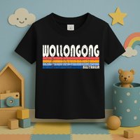 Retro Vintage 70s 80s Style Wollongong Australia Toddler T-Shirt