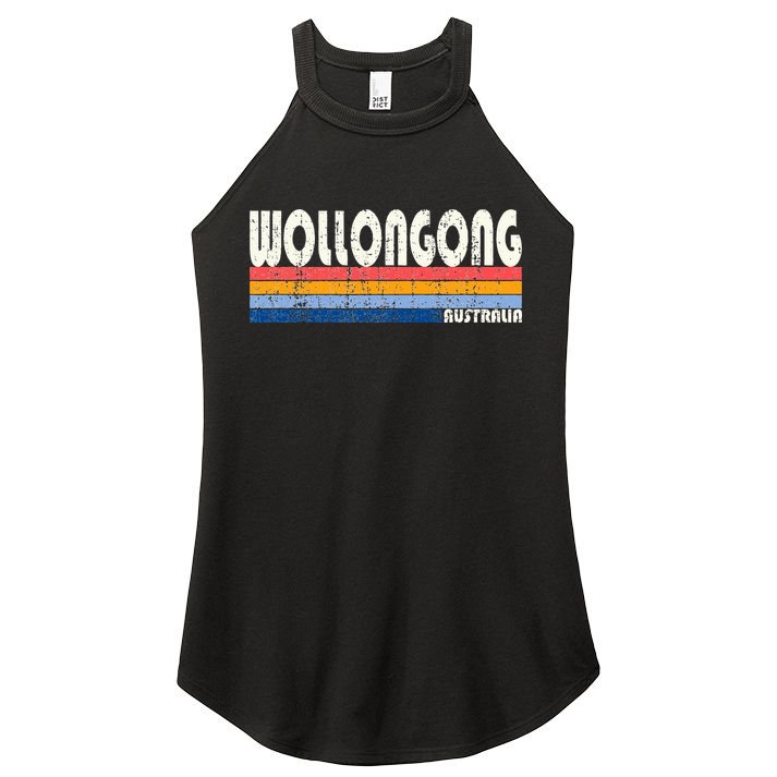 Retro Vintage 70s 80s Style Wollongong Australia Women's Perfect Tri Rocker Tank