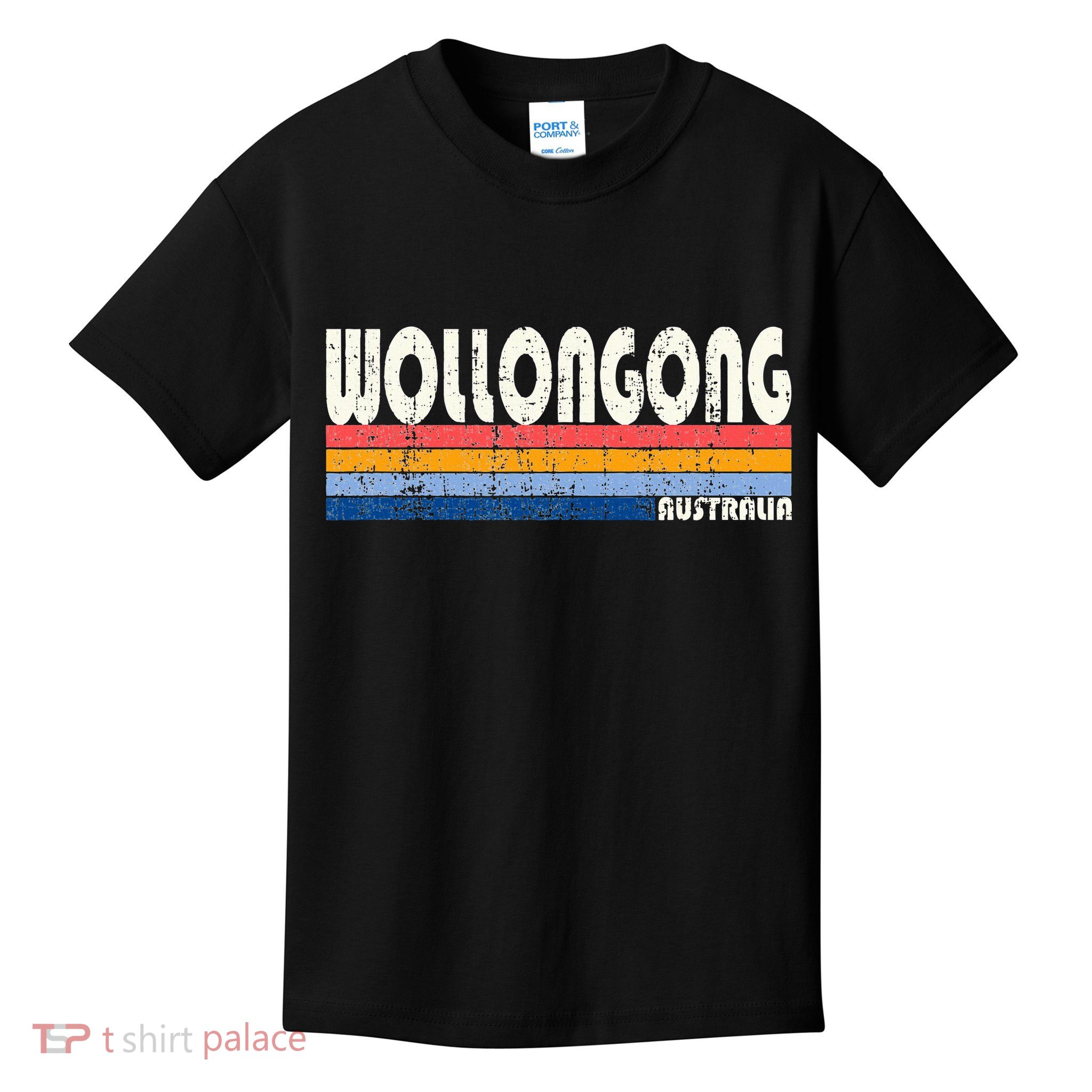 Retro Vintage 70s 80s Style Wollongong Australia Kids T-Shirt
