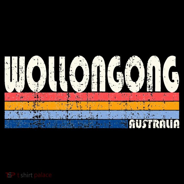 Retro Vintage 70s 80s Style Wollongong Australia Kids T-Shirt
