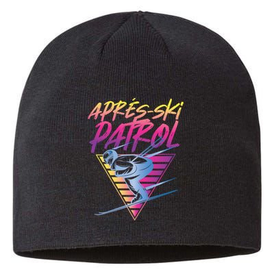 Retro Vintage 80s Apres Ski Patrol Sustainable Beanie