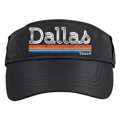 Retro Vintage 80s Style Dallas Texas Logo Adult Drive Performance Visor