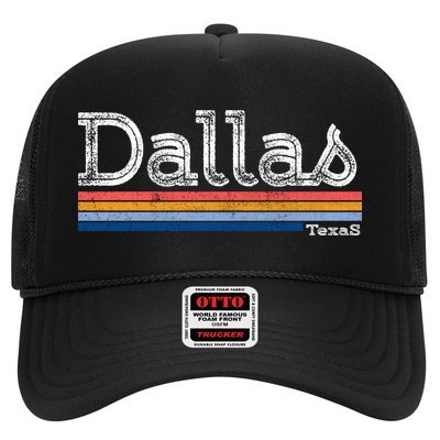 Retro Vintage 80s Style Dallas Texas Logo Trucker Hat