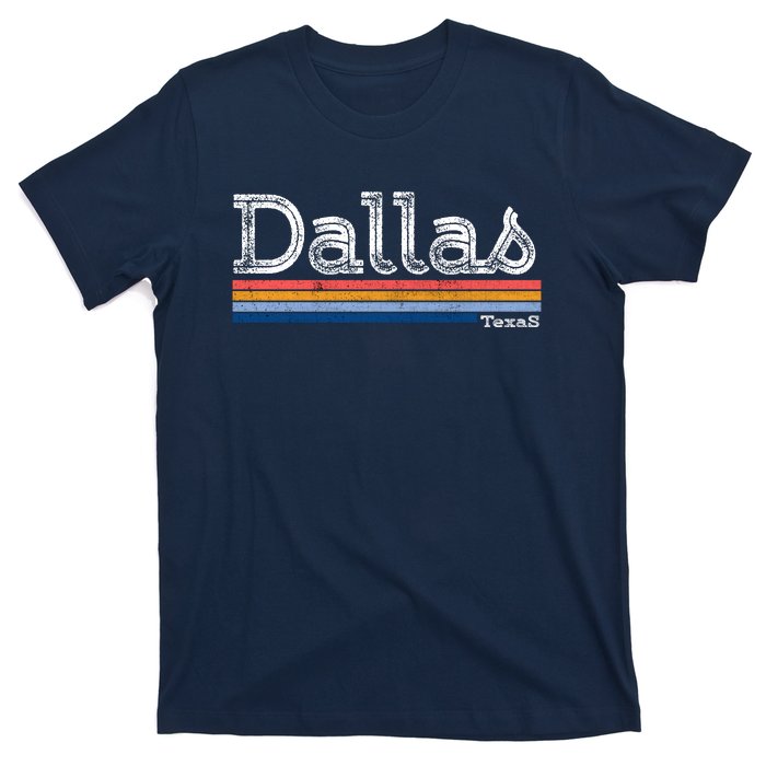 Retro Vintage 80s Style Dallas Texas Logo T-Shirt