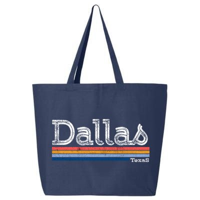 Retro Vintage 80s Style Dallas Texas Logo 25L Jumbo Tote