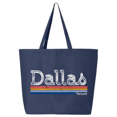 Retro Vintage 80s Style Dallas Texas Logo 25L Jumbo Tote