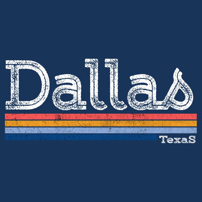 Retro Vintage 80s Style Dallas Texas Logo Tie-Dye T-Shirt