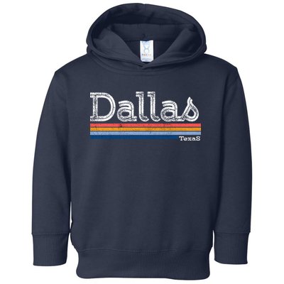 Retro Vintage 80s Style Dallas Texas Logo Toddler Hoodie