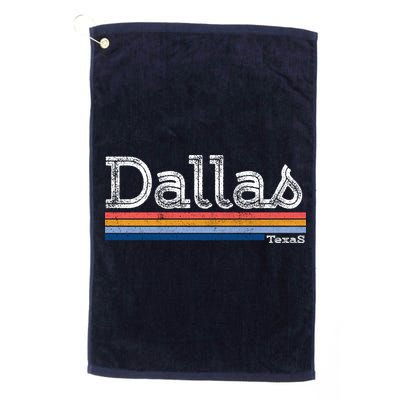 Retro Vintage 80s Style Dallas Texas Logo Golf Towel