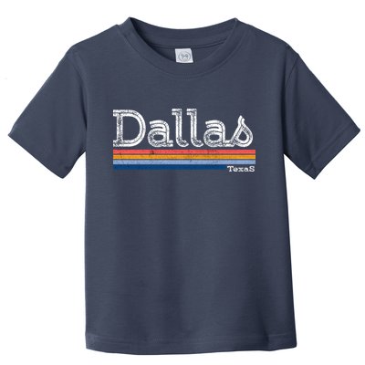 Retro Vintage 80s Style Dallas Texas Logo Toddler T-Shirt