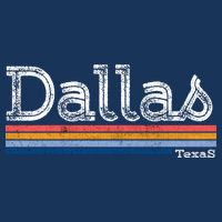 Retro Vintage 80s Style Dallas Texas Logo Womens T-Shirt