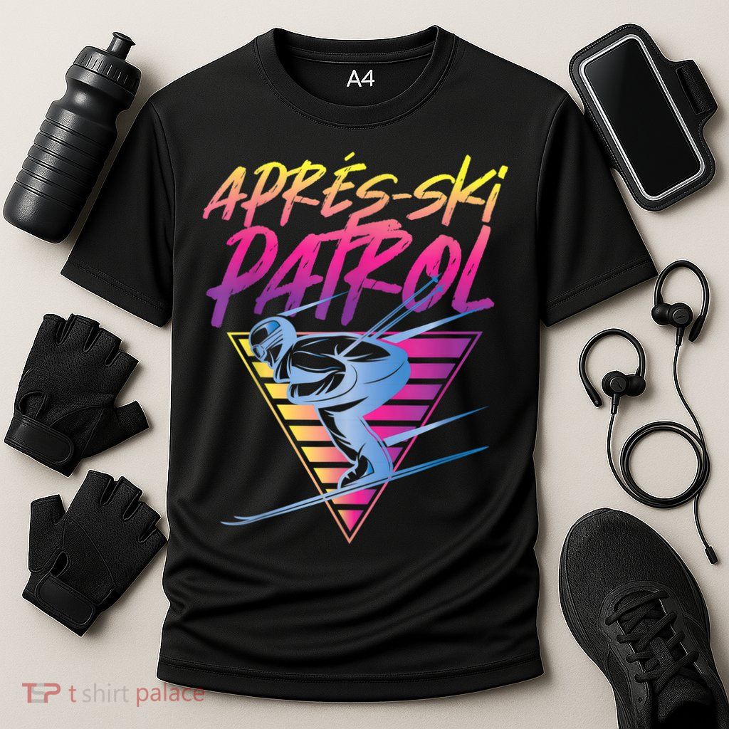 Retro Vintage 80s Apres Ski Patrol Performance Shirt