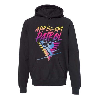 Retro Vintage 80s Apres Ski Patrol Premium Hoodie