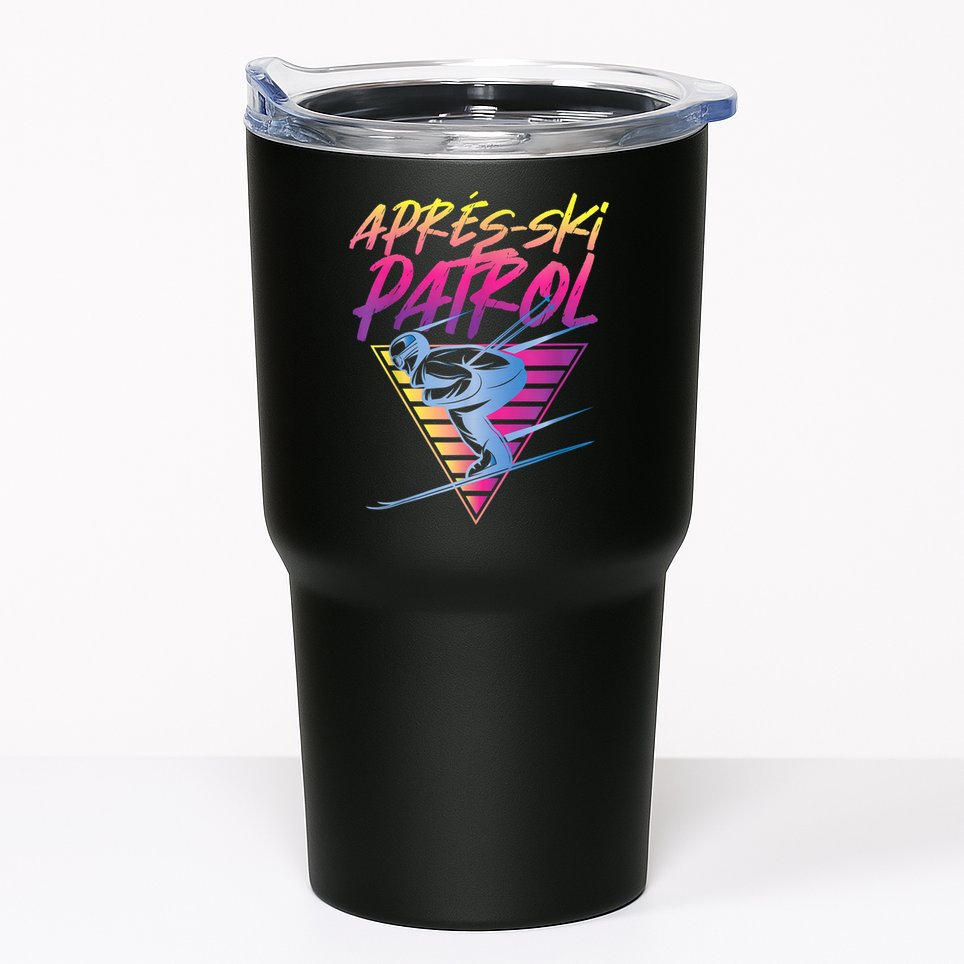 Retro Vintage 80s Apres Ski Patrol Tumbler