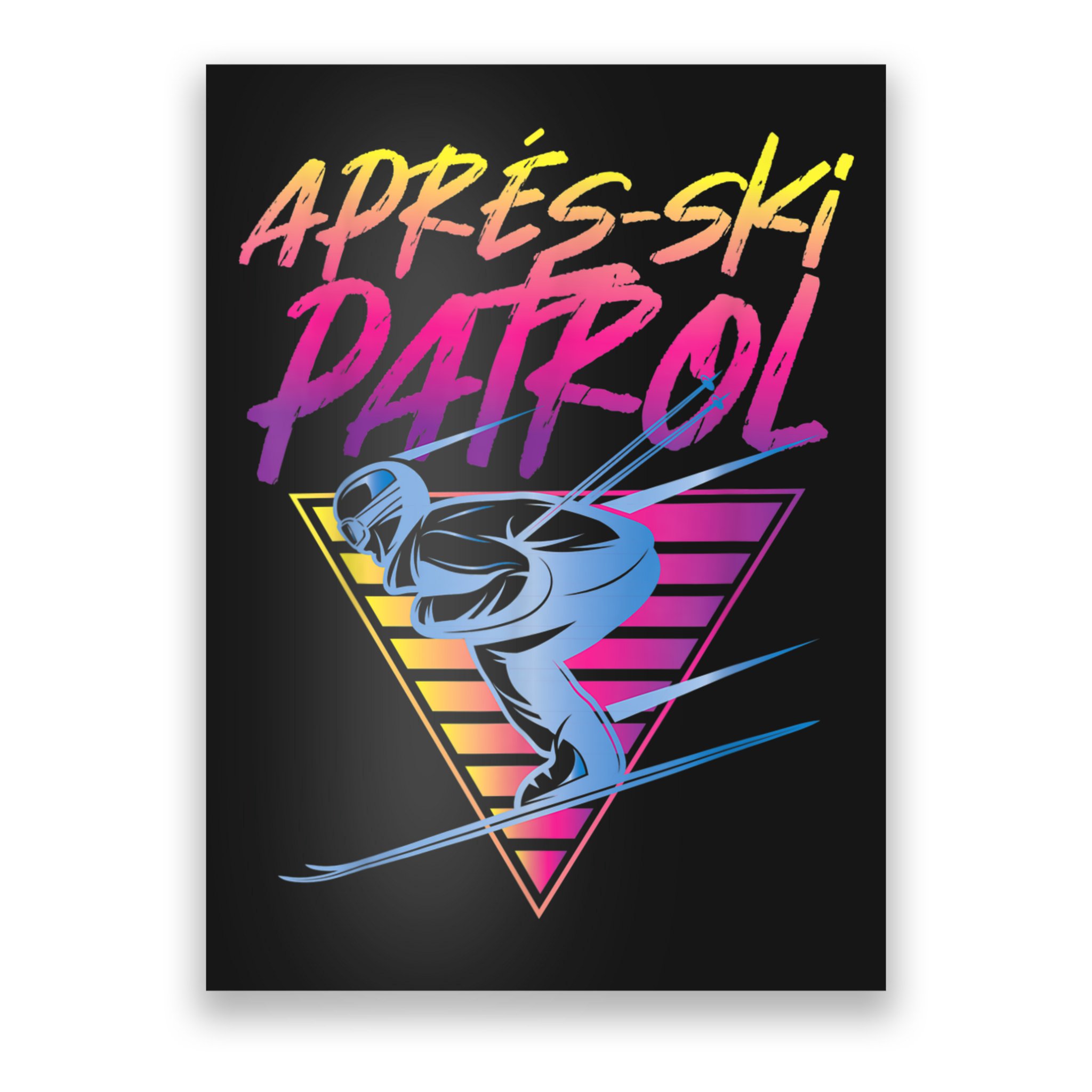 Retro Vintage 80s Apres Ski Patrol Poster