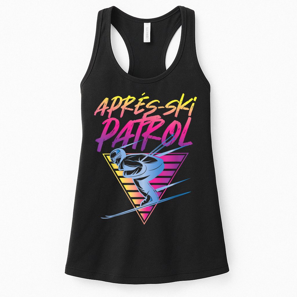 Retro Vintage 80s Apres Ski Patrol Womens Tank Top