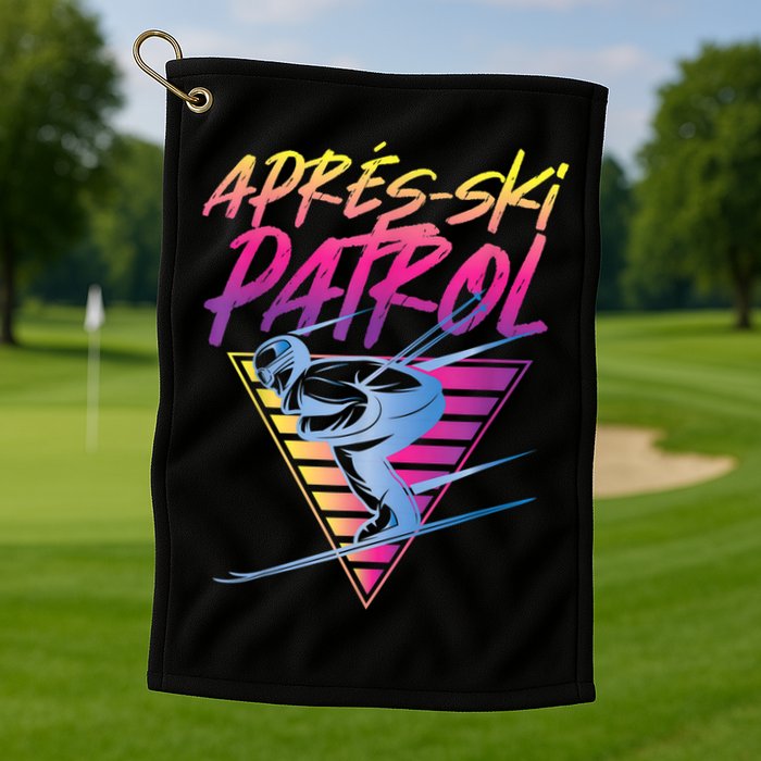 Retro Vintage 80s Apres Ski Patrol Golf Towel